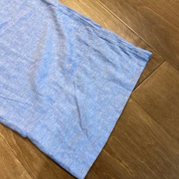 Banana Republic linen blend passion flower blue super wide leg cropped pants XL - Picture 10 of 10